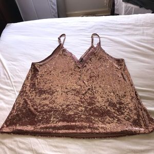 Crushed Velvet Top in Pink